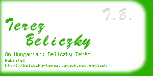 terez beliczky business card
